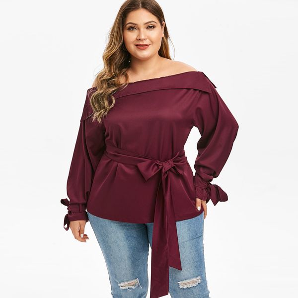 rose gal women blouse long sleeve off the shoulder self tie blouse autumn vintage sashes solid plus size fall spring 2019, White;black
rose gal women blouse long sleeve off the shoulder self tie blouse autumn vintage sashes solid plus size fall spring 2019, White;black