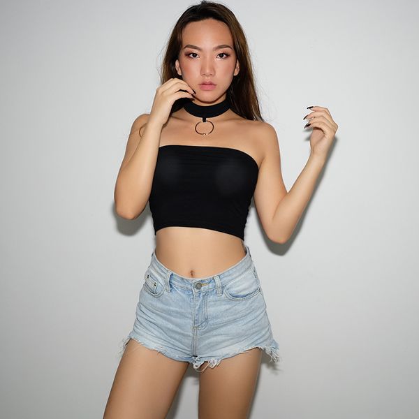 women cropped patchwork tube black strapless bandeau summer streetwear bra crop women ls10, White
women cropped patchwork tube black strapless bandeau summer streetwear bra crop women ls10, White