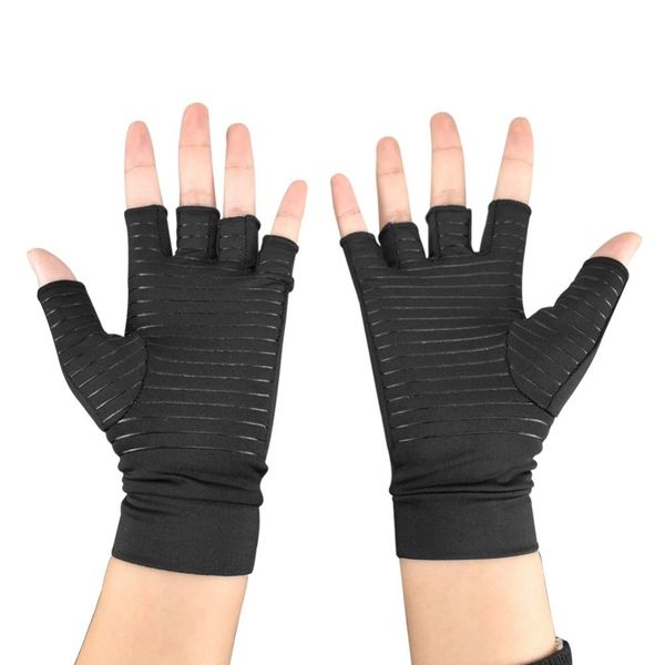 1 pair copper-coated polyester fiber+spandex compression gloves sports half finger breathable elastic recovery hand
1 pair copper-coated polyester fiber+spandex compression gloves sports half finger breathable elastic recovery hand