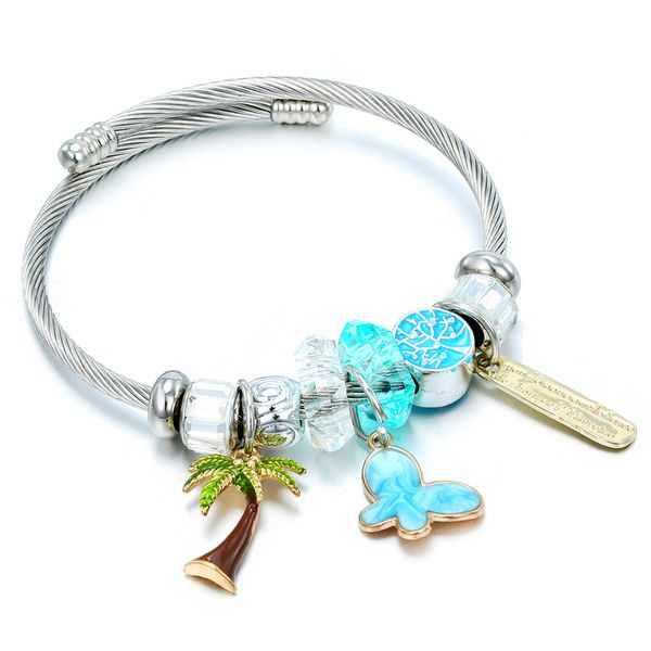 newly korea stainless steel adjustable blue butterfly charms bracelet bangle for women crystal diamante beaded charm jewelry, Black
newly korea stainless steel adjustable blue butterfly charms bracelet bangle for women crystal diamante beaded charm jewelry, Black