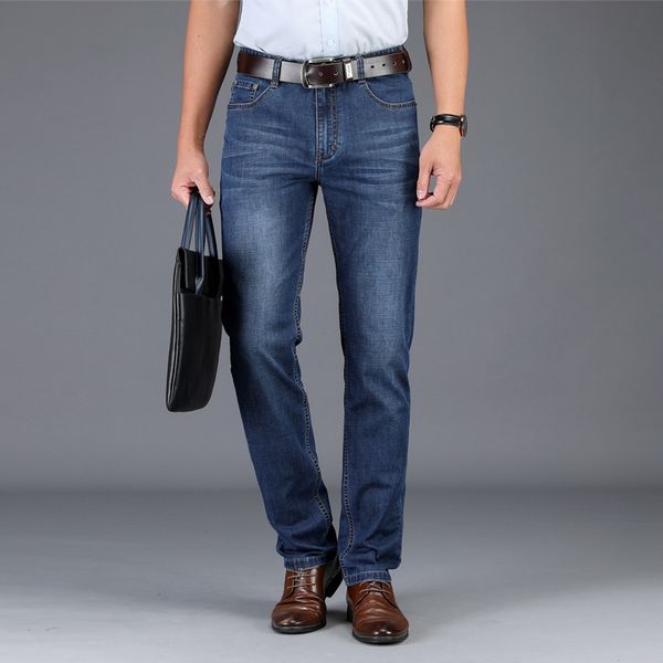 straight jeans men spring summer business casual jeans lightweight breathable pants large big size stretch denim long trousers, Blue
straight jeans men spring summer business casual jeans lightweight breathable pants large big size stretch denim long trousers, Blue