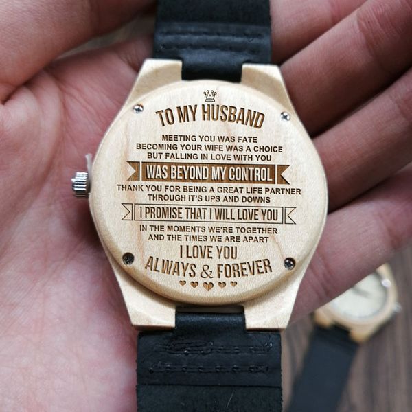 i love you always forever for husband personalized wood engraved watch for men quartz watch dropshipping 2019 anniversary gift, Slivery;brown
i love you always forever for husband personalized wood engraved watch for men quartz watch dropshipping 2019 anniversary gift, Slivery;brown