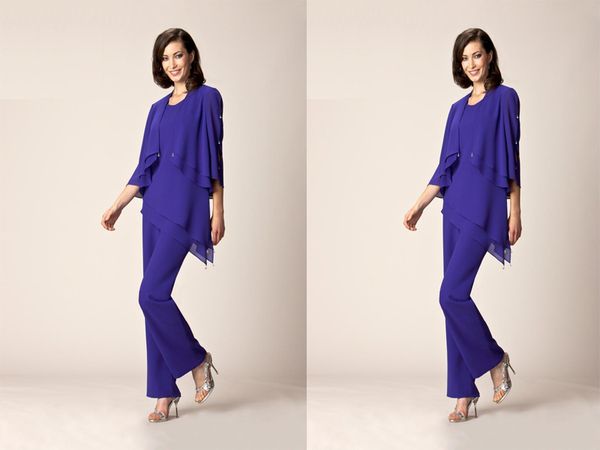 2019 Newest Purple Mother Of The Bride Pant Suits Summer Formal dresses Scoop Neck flutter sleeve Crystal Mother's Pants Suit Custom Made
2019 Newest Purple Mother Of The Bride Pant Suits Summer Formal dresses Scoop Neck flutter sleeve Crystal Mother's Pants Suit Custom Made