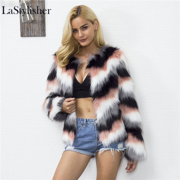 luxury stripe пушистых женские искусственного меха пальто зима теплая плюшевые плюс размер женщины куртка женщины укрыты кнопки ladies подде, Black
luxury stripe пушистых женские искусственного меха пальто зима теплая плюшевые плюс размер женщины куртка женщины укрыты кнопки ladies подде, Black