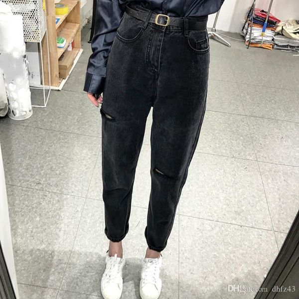 2019 summer autumn ripped hole jeans for women streetwear high waist denim pants loose harem pants for female plus size 5xl, Blue
2019 summer autumn ripped hole jeans for women streetwear high waist denim pants loose harem pants for female plus size 5xl, Blue
