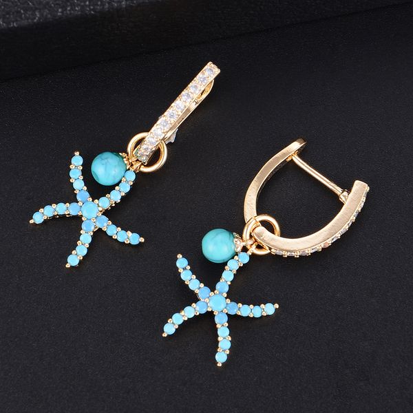 godki 36mm blue starfish full mirco cubic zirconia setting wedding sea holiday earring fashion jewelry j190628, Golden
godki 36mm blue starfish full mirco cubic zirconia setting wedding sea holiday earring fashion jewelry j190628, Golden