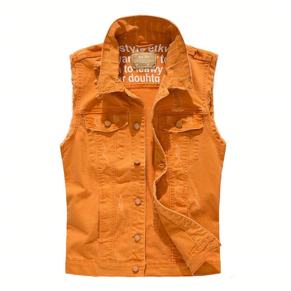 moruancle fashion mens ripped denim vests slim fit distressed sleeveless jeans jackets for man orange waistcoat with holes, Black;white
moruancle fashion mens ripped denim vests slim fit distressed sleeveless jeans jackets for man orange waistcoat with holes, Black;white