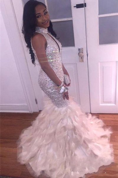 sparkly beaded sequins prom dresses african mermaid keyhole neck sleeveless prom gowns women formal pageant party dresses hy220, Black
sparkly beaded sequins prom dresses african mermaid keyhole neck sleeveless prom gowns women formal pageant party dresses hy220, Black