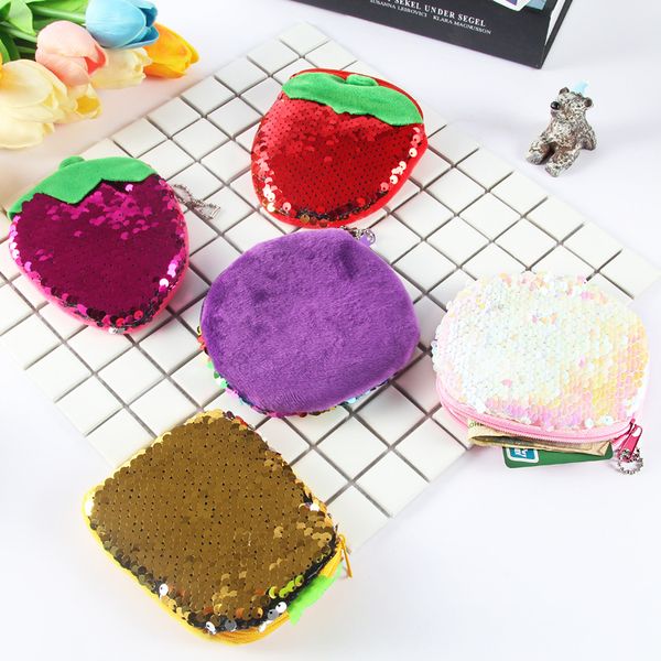 strawberry mermaid sequins coin bag mini wallet zipper purse change pocket shoulder bag gift for kids party supply
strawberry mermaid sequins coin bag mini wallet zipper purse change pocket shoulder bag gift for kids party supply