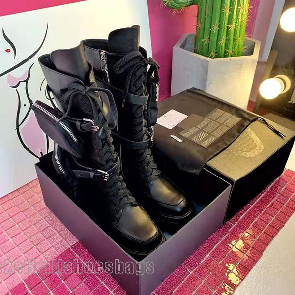 new latest women designer boots new autumn and winter thick bottom increased platform shoes pocket wallet motorcycle boots, Black
new latest women designer boots new autumn and winter thick bottom increased platform shoes pocket wallet motorcycle boots, Black