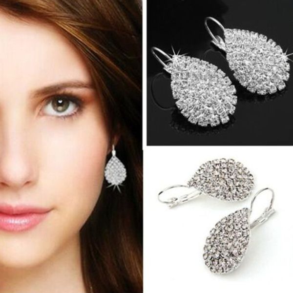 2019 new arrivals women's fashion bride wedding water drop rhinestone earrings austrian crystal drop earrings for women jewelry, Silver
2019 new arrivals women's fashion bride wedding water drop rhinestone earrings austrian crystal drop earrings for women jewelry, Silver
