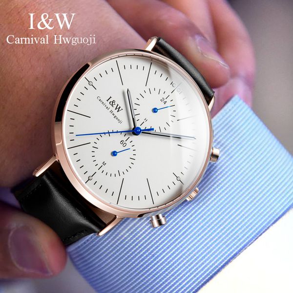 carnival men's multifunction quartz watches men ultra thin leather wrist watch man fashion casual waterproof i&w clock relojes, Slivery;brown
carnival men's multifunction quartz watches men ultra thin leather wrist watch man fashion casual waterproof i&w clock relojes, Slivery;brown