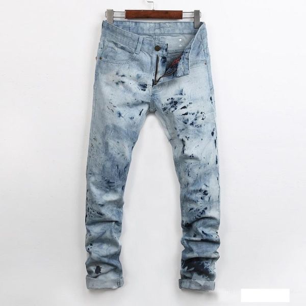 men's spring summer new fashion jeans men's large size beads jewelry personalized teen street jeans size 28-38, Blue
men's spring summer new fashion jeans men's large size beads jewelry personalized teen street jeans size 28-38, Blue