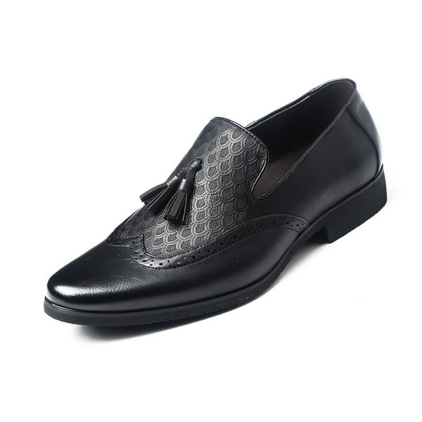 2019 men tassel fringe slip-on loafers breathable casual party shoes retro british style carved brogue formal dress shoes brogue, Black
2019 men tassel fringe slip-on loafers breathable casual party shoes retro british style carved brogue formal dress shoes brogue, Black