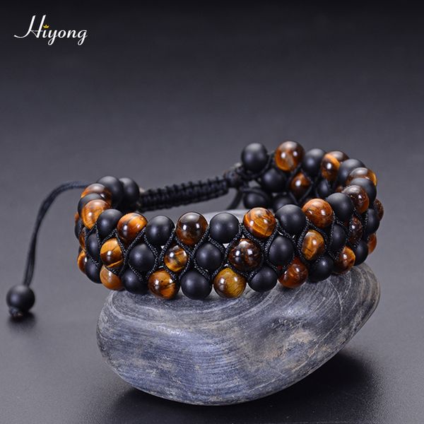 hiyong tiger eye stone bracelet men women stress relief adjustable natural energy stone black matte beads three-layer bracelet
hiyong tiger eye stone bracelet men women stress relief adjustable natural energy stone black matte beads three-layer bracelet