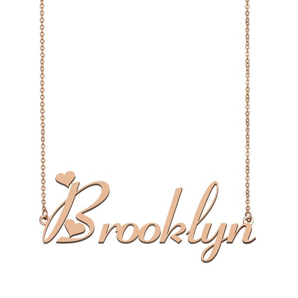 Brooklyn Name Necklace Pendant for Women Girls Birthday Gift Custom Nameplate Kids Best Friends Jewelry 18k Gold Plated Stainless Steel, Silver
Brooklyn Name Necklace Pendant for Women Girls Birthday Gift Custom Nameplate Kids Best Friends Jewelry 18k Gold Plated Stainless Steel, Silver
