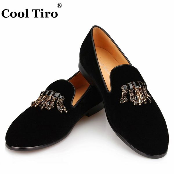 cool tiro men's velvet shoes crystal brooch tassels loafers men dress shoes smoking slippers moccasin real leather casual flats, Black
cool tiro men's velvet shoes crystal brooch tassels loafers men dress shoes smoking slippers moccasin real leather casual flats, Black