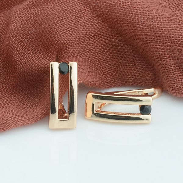 fj women 585 rose gold color one black crystal square earrings drop earrings, Silver
fj women 585 rose gold color one black crystal square earrings drop earrings, Silver