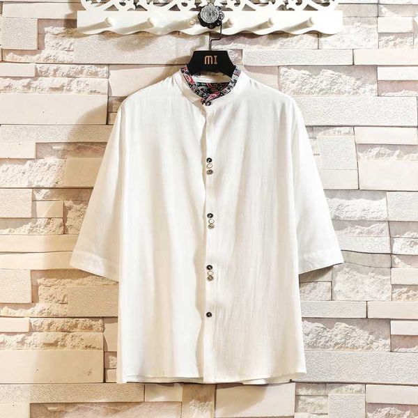 men cotton linen shirt men short sleeve thin slim casual shirts male white black print casual shirts -5xl
men cotton linen shirt men short sleeve thin slim casual shirts male white black print casual shirts -5xl