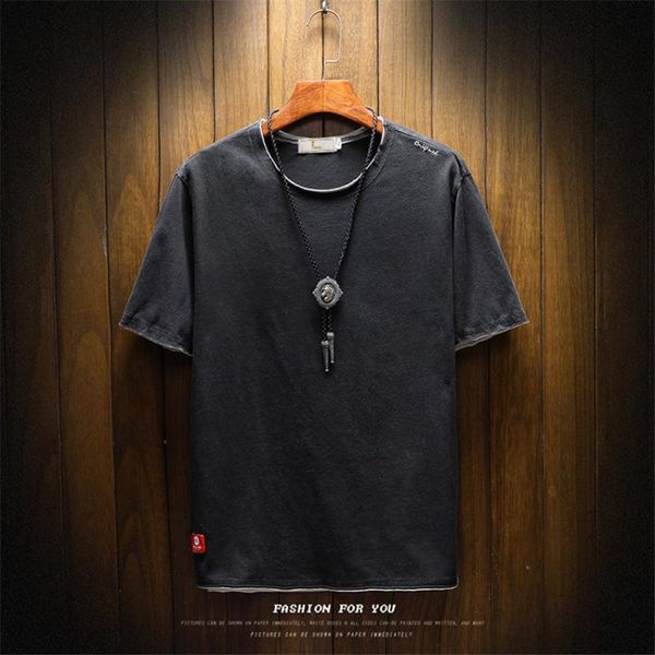 men's t-shirts summer mens leisure men t-shirt round neck t shirt fashion tide brand solid color short sleeve tshirt, White;black
men's t-shirts summer mens leisure men t-shirt round neck t shirt fashion tide brand solid color short sleeve tshirt, White;black