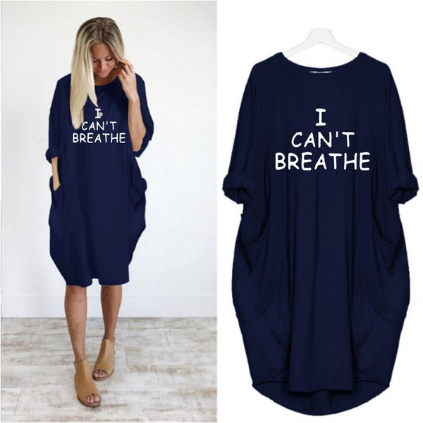 women designer dresses letter printed i can't breathe trendy designer ladies dress casual loose long sleeve fashion apparel summer new, Black
women designer dresses letter printed i can't breathe trendy designer ladies dress casual loose long sleeve fashion apparel summer new, Black