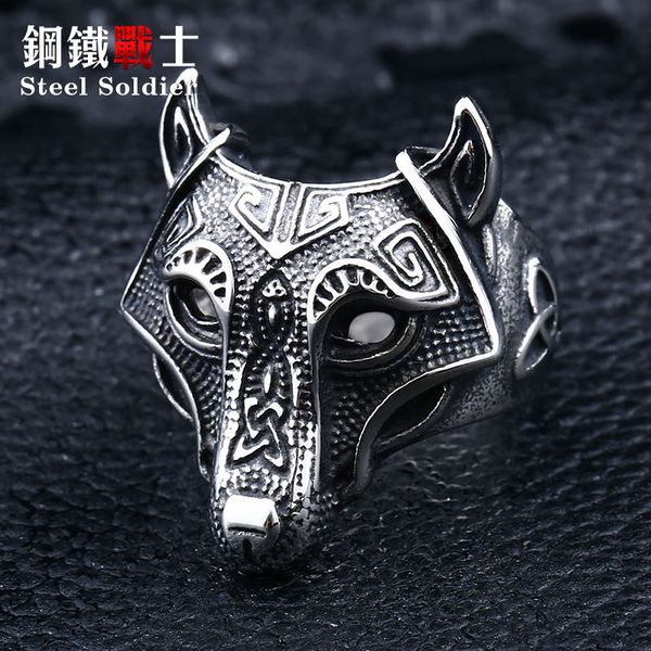 steel soldier nordic wolf hammer of thor norse viking men ring new arrivals men's jewelry
steel soldier nordic wolf hammer of thor norse viking men ring new arrivals men's jewelry