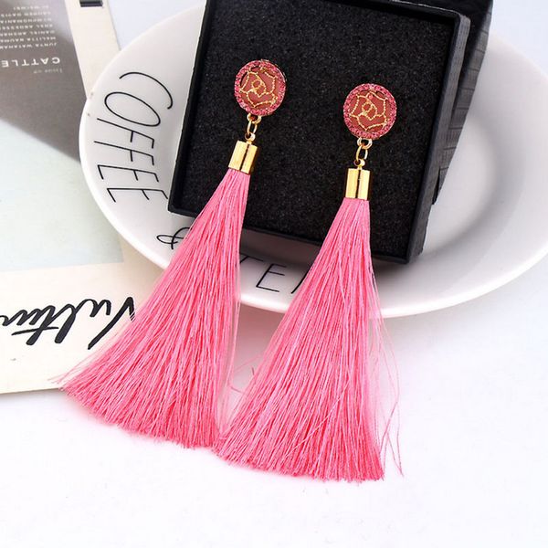 black crystal flower fringe earrings geometric long earring tassel earrings for women 2018 fashion jewelry oorbellen gift, Silver
black crystal flower fringe earrings geometric long earring tassel earrings for women 2018 fashion jewelry oorbellen gift, Silver