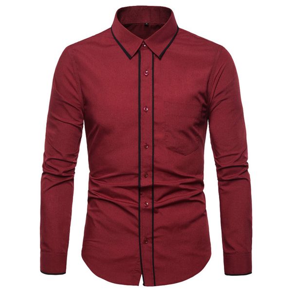 2019 summer fashion men's long-sleeve shirt new business casual lapel shirt to sell high-end men's long-sleeve, White;black
2019 summer fashion men's long-sleeve shirt new business casual lapel shirt to sell high-end men's long-sleeve, White;black