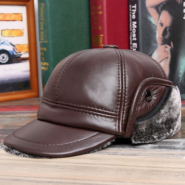hhqti genuine men's winter warm plus velvet thick cowhide duck tongue small winter ear leather leather ushanka fur hat protection cold, Blue;gray
hhqti genuine men's winter warm plus velvet thick cowhide duck tongue small winter ear leather leather ushanka fur hat protection cold, Blue;gray