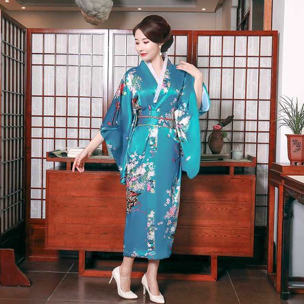 fashion national trends women kimono yukata with obi novelty evening dress japanese cosplay costume floral, Red
fashion national trends women kimono yukata with obi novelty evening dress japanese cosplay costume floral, Red