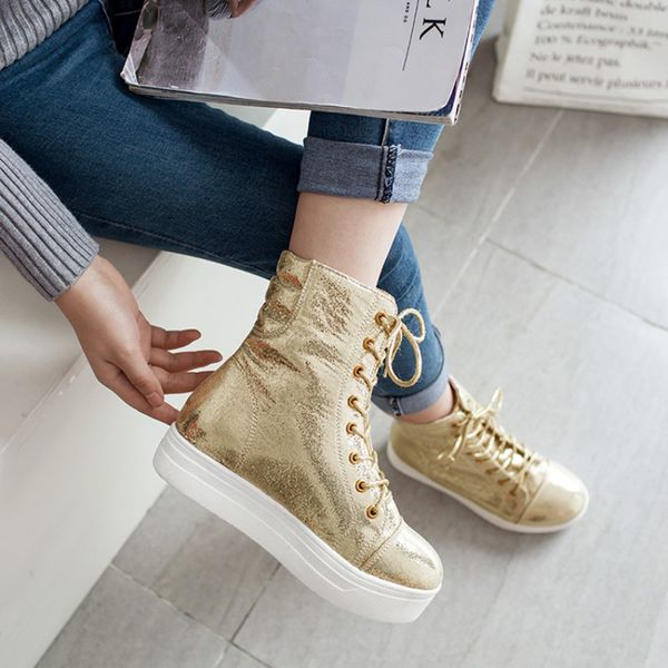 big size 33-44 women ankle boots winter lace up casual flat platform sneakers boots shoes woman new fashion increased lady, Black
big size 33-44 women ankle boots winter lace up casual flat platform sneakers boots shoes woman new fashion increased lady, Black