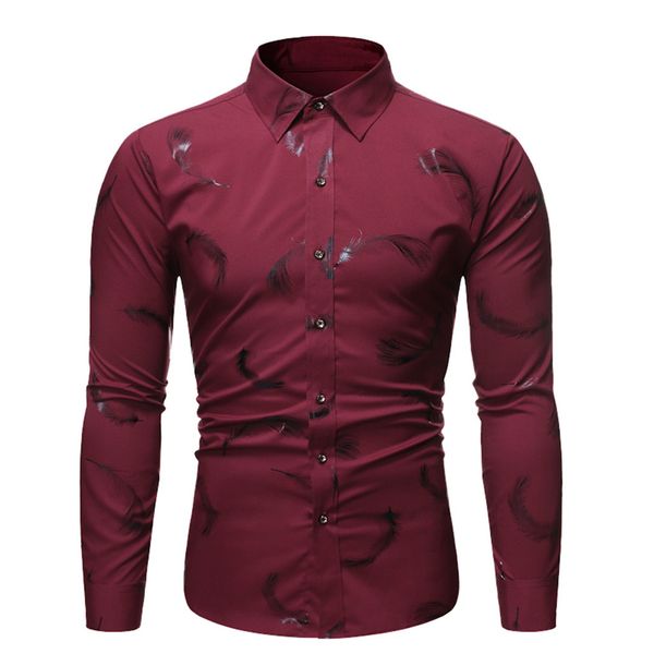 men's stamped casual long sleeve printed floral shirt printed long-sleeved cloth priting male amisa social masculina blouse, White;black
men's stamped casual long sleeve printed floral shirt printed long-sleeved cloth priting male amisa social masculina blouse, White;black