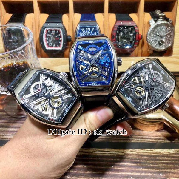 new men's collection vanguard v 45 s6 sqt tourbillon automatic men's watch 42mm skeleton dial black leather rubber strap gents spo, Slivery;brown
new men's collection vanguard v 45 s6 sqt tourbillon automatic men's watch 42mm skeleton dial black leather rubber strap gents spo, Slivery;brown