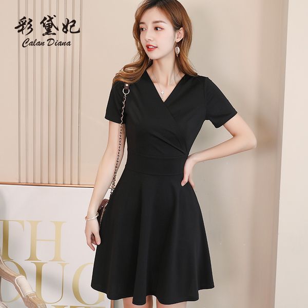 calan diana 2019 spring-summer korean version of the new fashion large size wild solid color trend was thin casual dress women's, Black;pink
calan diana 2019 spring-summer korean version of the new fashion large size wild solid color trend was thin casual dress women's, Black;pink