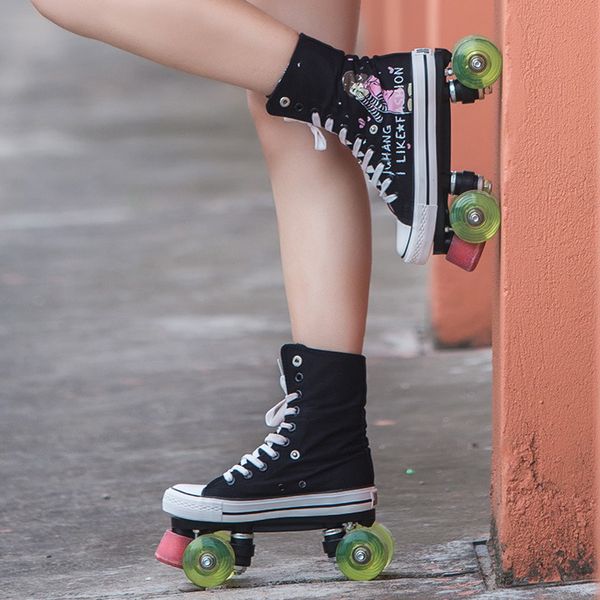 ladies breathable high-canvas skates pu double-row inline skates flashing roller speed fast high elastic wear
ladies breathable high-canvas skates pu double-row inline skates flashing roller speed fast high elastic wear
