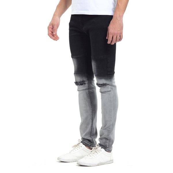 gradatient color jeans mens stylish designer black white color patchwork washed pencil pants jeans, Blue
gradatient color jeans mens stylish designer black white color patchwork washed pencil pants jeans, Blue