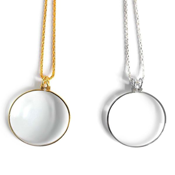 decorative monocle necklace with 5x magnifier magnifying glass pendant gold silver plated chain necklace for women jewelry
decorative monocle necklace with 5x magnifier magnifying glass pendant gold silver plated chain necklace for women jewelry