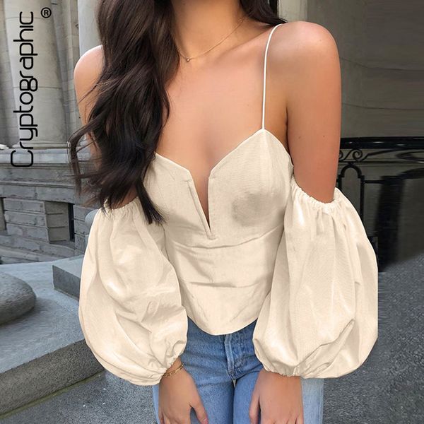 bubble sleeve v-neck off cryptographic shoulder and blouse shirts strap fashion women's blouses shirt elegant, White
bubble sleeve v-neck off cryptographic shoulder and blouse shirts strap fashion women's blouses shirt elegant, White
