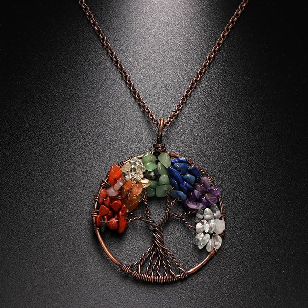 multi-color 7 chakra tree of life necklaces natural stone pendants wisdom tree necklaces crystal healing choker collar
multi-color 7 chakra tree of life necklaces natural stone pendants wisdom tree necklaces crystal healing choker collar