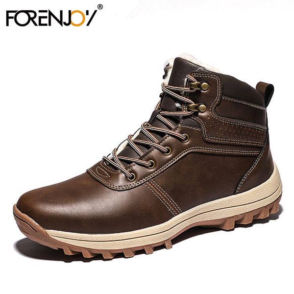 forenjoy men boots winter warm leather fur plus men snow boots handmade waterproof working ankle, Black
forenjoy men boots winter warm leather fur plus men snow boots handmade waterproof working ankle, Black