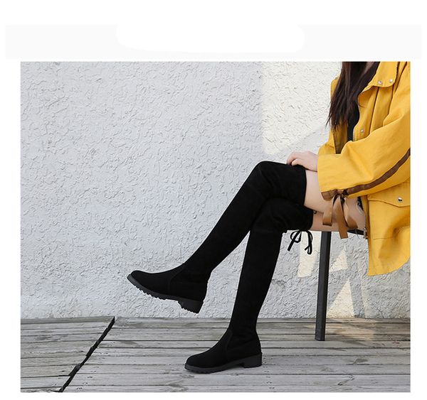 winter over the knee boots women stretch fabric thigh high woman shoes long bota feminina, Black
winter over the knee boots women stretch fabric thigh high woman shoes long bota feminina, Black