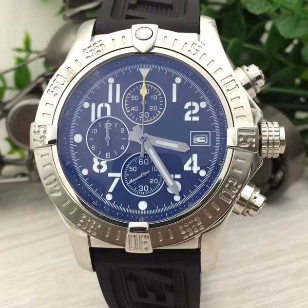 br1884 black bird chronomat mens watch outdoor quartz chronometer 48mm black dial rubber band men watches with arabic numerals hour markers, Slivery;brown
br1884 black bird chronomat mens watch outdoor quartz chronometer 48mm black dial rubber band men watches with arabic numerals hour markers, Slivery;brown