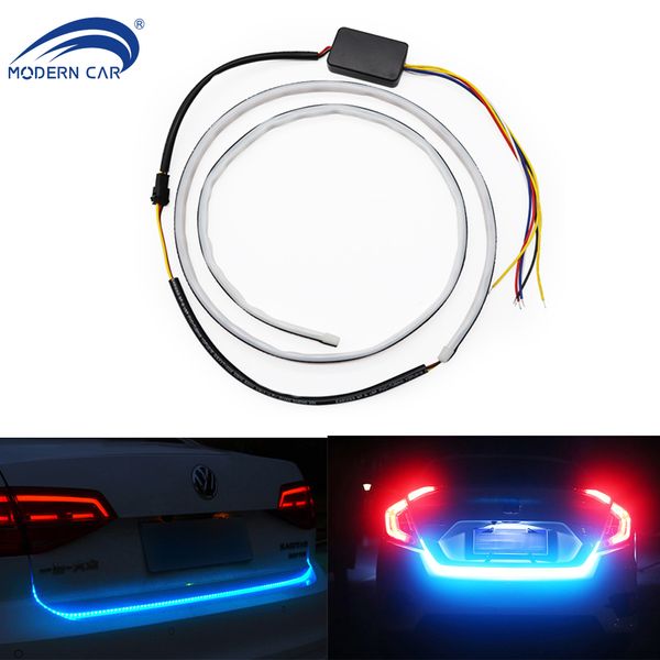 modern car rgb dynamic streamer rear trunk lights multicolor tail box light brake turn signal warning led 120/150cm strip lights
modern car rgb dynamic streamer rear trunk lights multicolor tail box light brake turn signal warning led 120/150cm strip lights