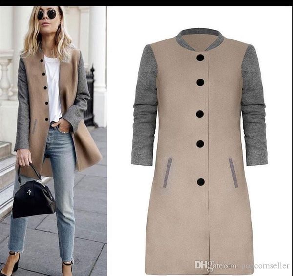 womens outerwear jackets european and american winter new color patchwork large length coats fashion ladies casual apparel, Black
womens outerwear jackets european and american winter new color patchwork large length coats fashion ladies casual apparel, Black