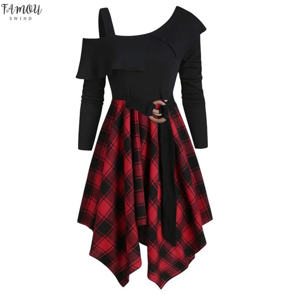 2020 dress womne plus size plaid skew neck belted handkerchief casual lattice dress autumn ladies fashion vestidos dresses, Black;gray
2020 dress womne plus size plaid skew neck belted handkerchief casual lattice dress autumn ladies fashion vestidos dresses, Black;gray