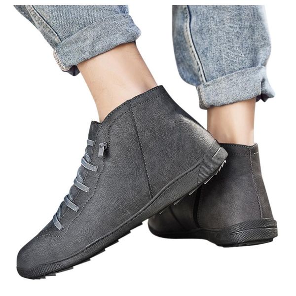 men's casual flat leather retro lace-up boots side zipper round toe shoe boots men's leather retro lace up toe boots#g2, Black
men's casual flat leather retro lace-up boots side zipper round toe shoe boots men's leather retro lace up toe boots#g2, Black