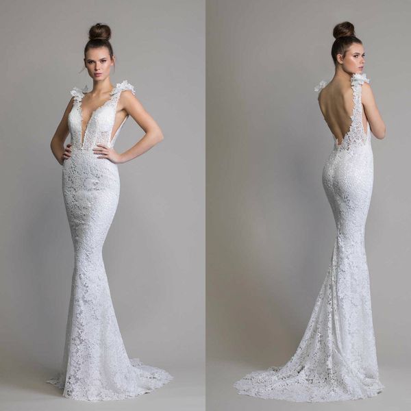 2020 white lace mermaid wedding dresses vestidos de novia deep v neck floral appliques bridal gowns pnina tornai beach wedding gowns
2020 white lace mermaid wedding dresses vestidos de novia deep v neck floral appliques bridal gowns pnina tornai beach wedding gowns