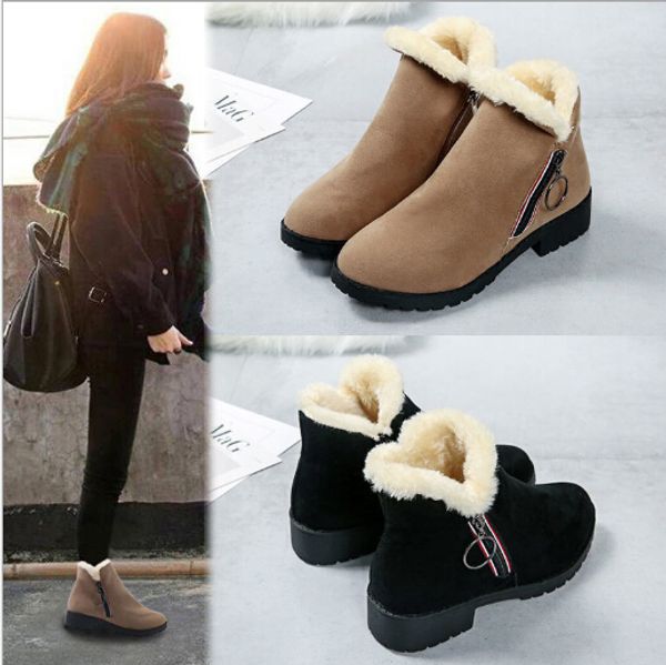 autumn and winter season plus cotton student casual snow boots female korean version of the warm flat bottom boots cuffed women's ankle, Black
autumn and winter season plus cotton student casual snow boots female korean version of the warm flat bottom boots cuffed women's ankle, Black