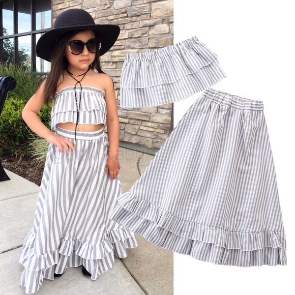 retail girls boutique outfits summer lotus leaf ruffle +stripe skirt 2pcs sets baby tracksuit kids designer clothes children's clothing, White
retail girls boutique outfits summer lotus leaf ruffle +stripe skirt 2pcs sets baby tracksuit kids designer clothes children's clothing, White