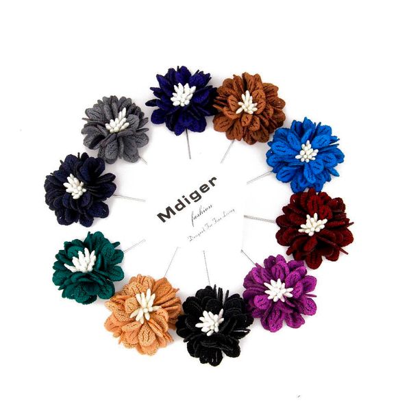 

men's bridegroom fabric handmade metal leaf vintage brooches lapel pin brooch bouquet corsage floral for wedding 100pcs/lot, Gray